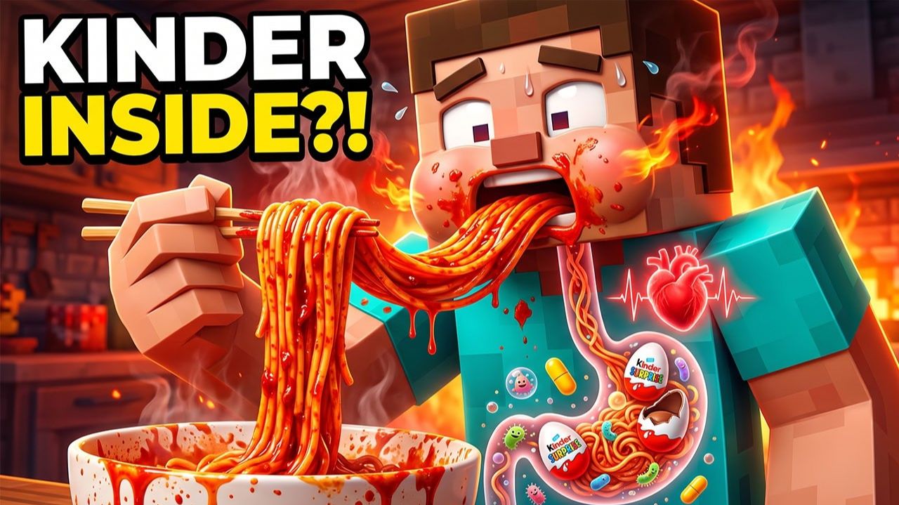 Minecraft - Поедание ЕДЫ АСМР, ЧТО СЛУЧИТСЯ СО СТИВОМ?!