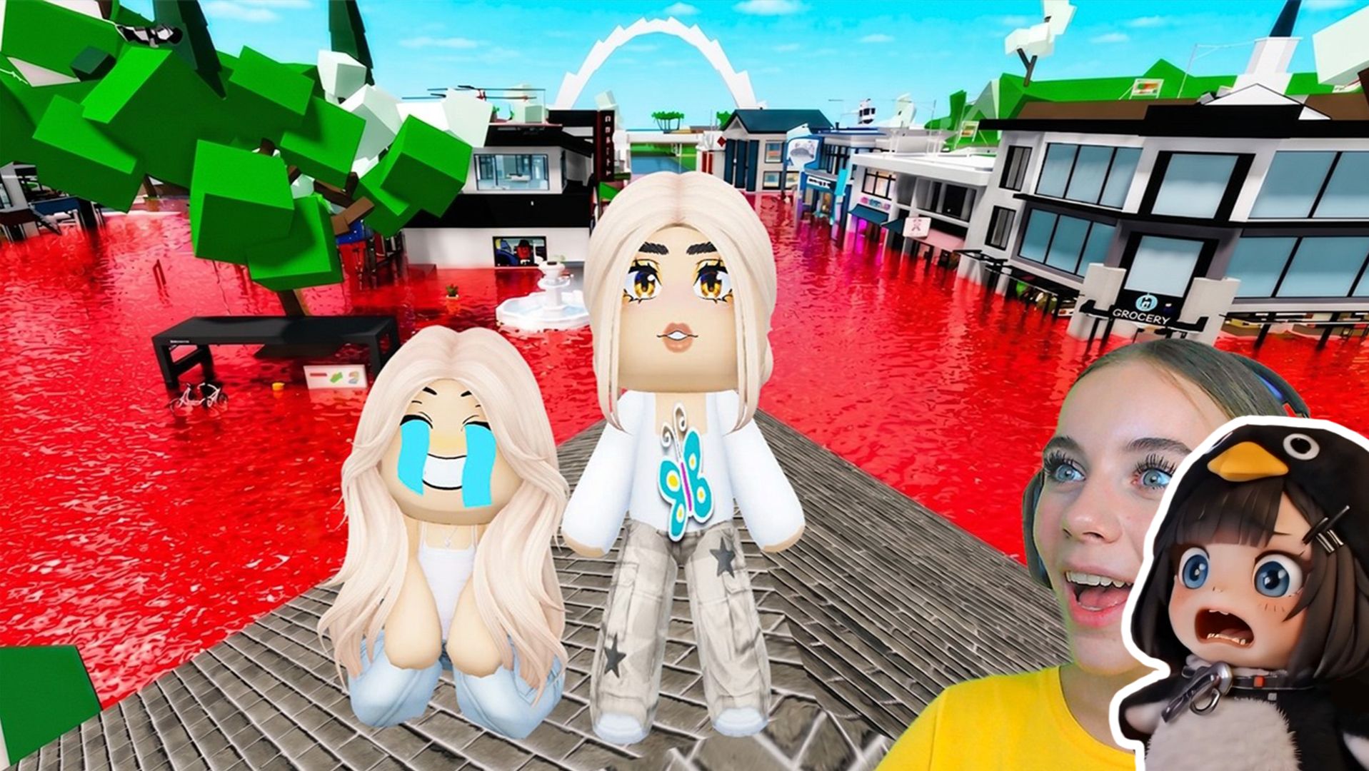 ВЫЖИВАНИЕ МАЛЫШАМИ В НАВОДНЕНИЕ В БРУКХЕЙВЕН в ROBLOX! С АЛЁНОЙ