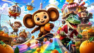 Чебурашка, развивающие игры для детей.