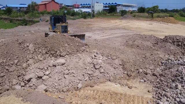 Wonderful Connected Road Landfill Delete Field Flooded By Dozer D41 Pour Soil With Dump Truck 30Ton