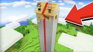 КАК НАМ С ЖИТЕЛЕМ ПОДЕЛИТЬ ЭТОТ НЕБОСКРЁБ В МАЙНКРАФТ _ Компот Minecraft