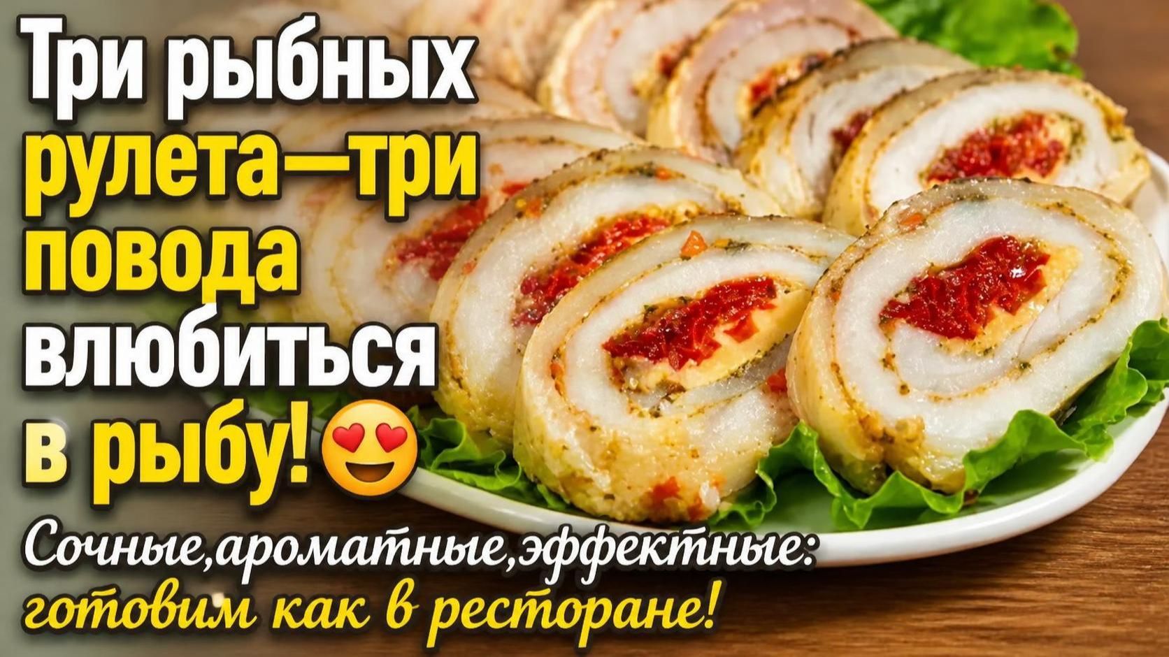 Три рыбных рулета—три повода влюбиться в рыбу!😍Сочные,ароматные,эффектные_готовим как в ресторане!