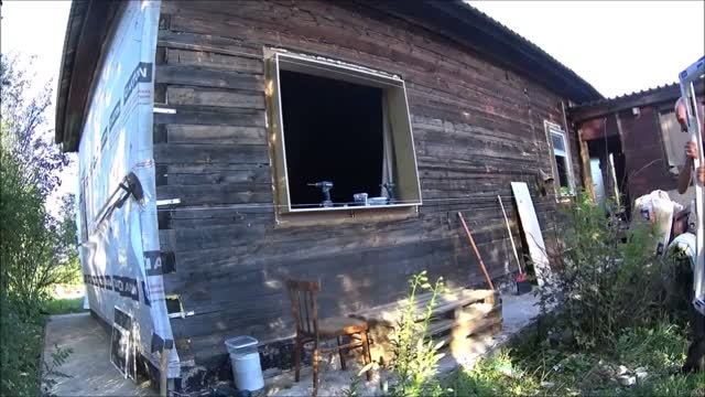 утепление дома из бруса  часть 2 (Киров 2021г)