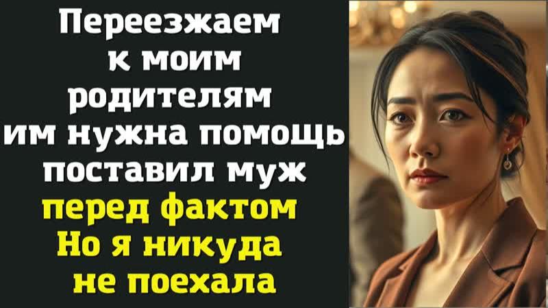 Переезжаем к моим родителям им нужна помощь поставил муж перед фактом Но я никуда не поехала