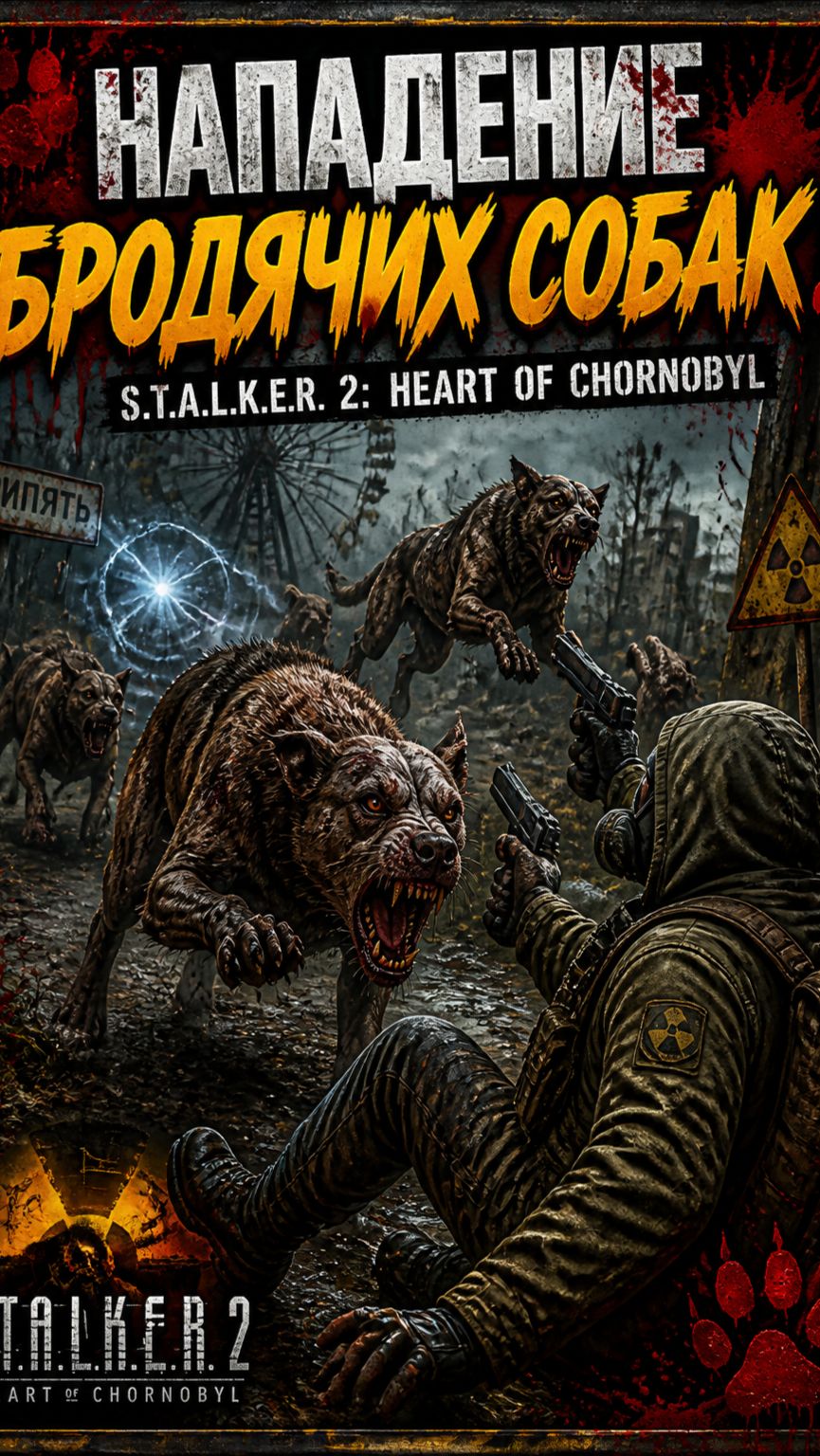 В  S.T.A.L.K.E.R. 2: Heart Of Chornoby напали бродячие собаки!!