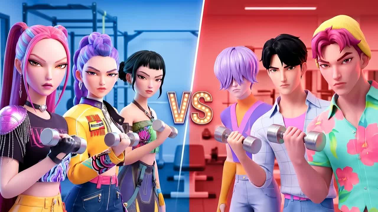 Битва в спортзале  Охотники на демонов KPop