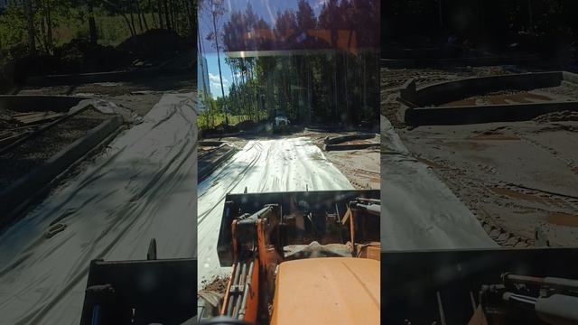 подготовка дороги к асфальту #ярославль #рек #JCB #грязь #экскаватор