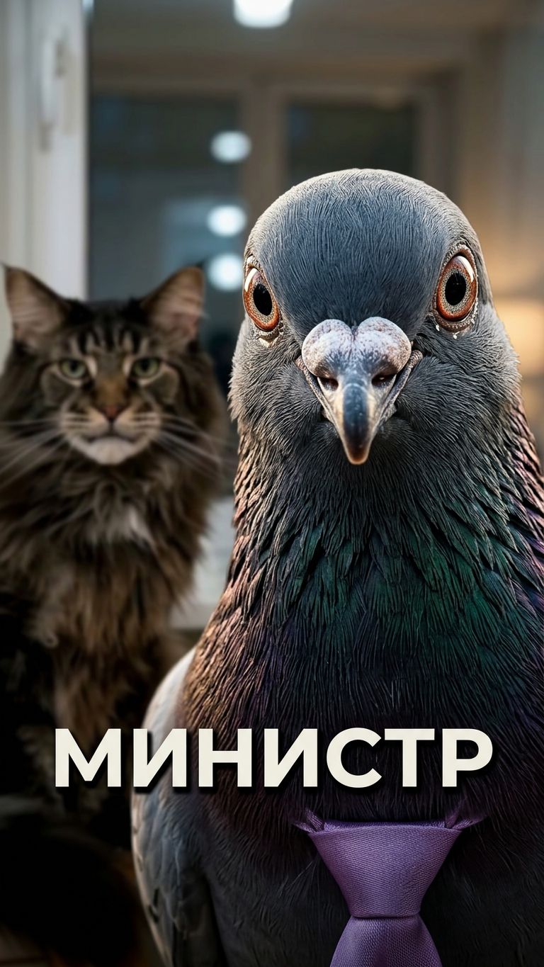 Короче: Голубь-министр захватил подоконник 🐦😾 #shorts