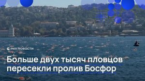 Больше двух тысяч пловцов пересекли пролив Босфор