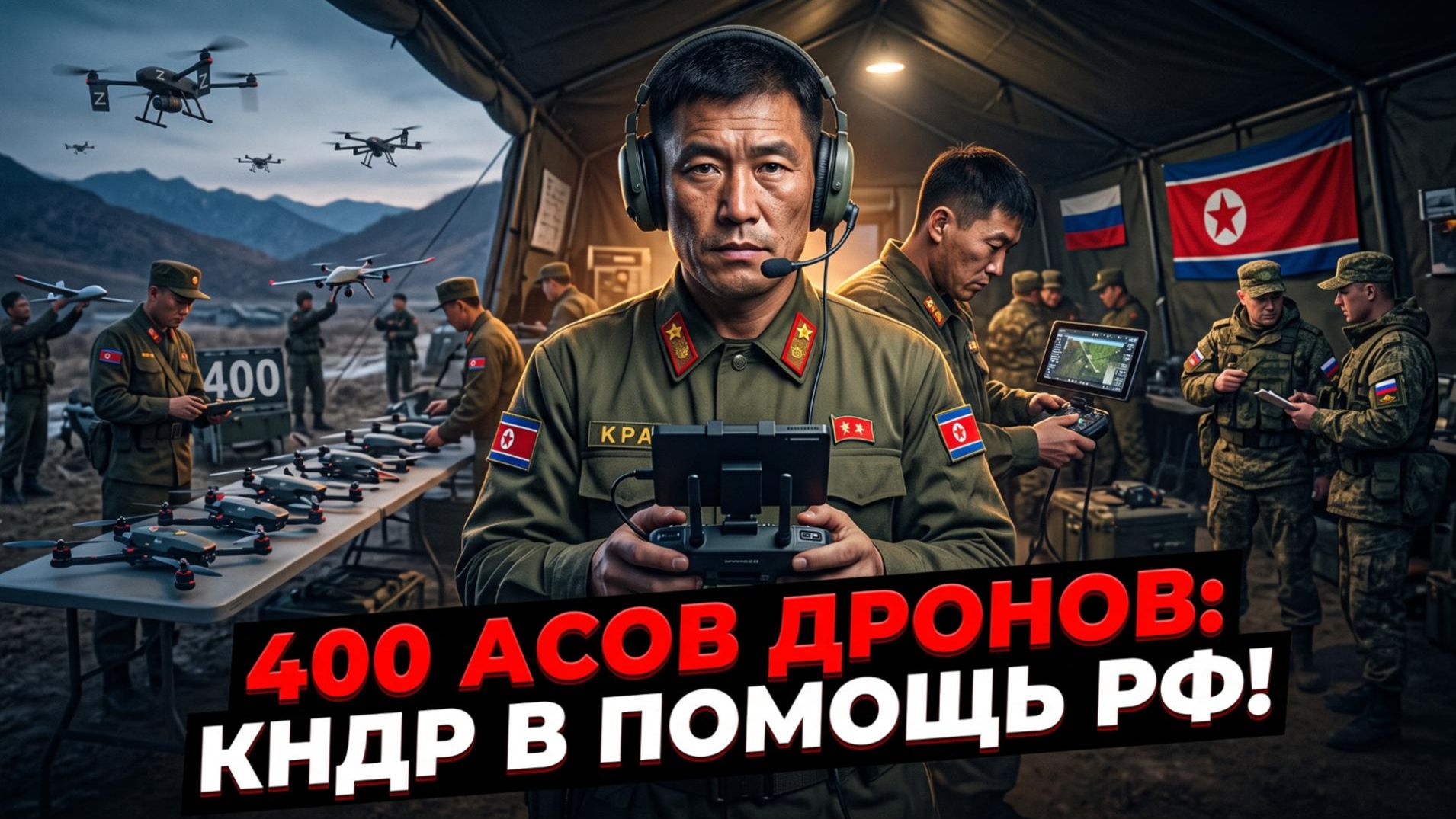 🛸 КНДР усиливает Россию специалистами по БПЛА: около 400 операторов дронов