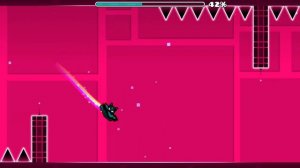 как пройти 1 уровень с двумя манетоми в игре Geometry Dash