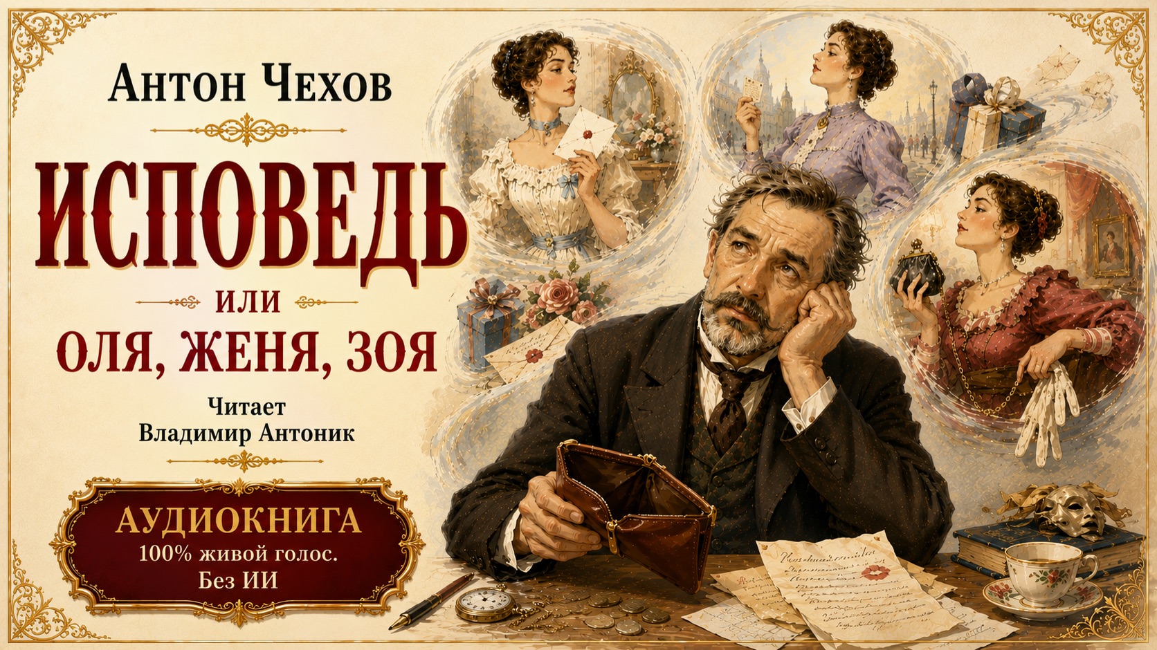 «Исповедь, или Оля, Женя, Зоя». А.П. Чехов. Аудиокнига. Читает Владимир Антоник