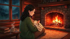 Уютная дождливая ночь со спасённым щенком (мультик в стиле студии Ghibli)