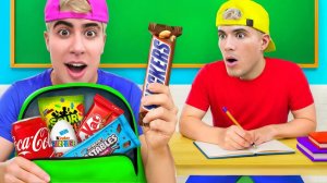 10 СПОСОБОВ СПРЯТАТЬ КОНФЕТЫ В ШКОЛЕ !!