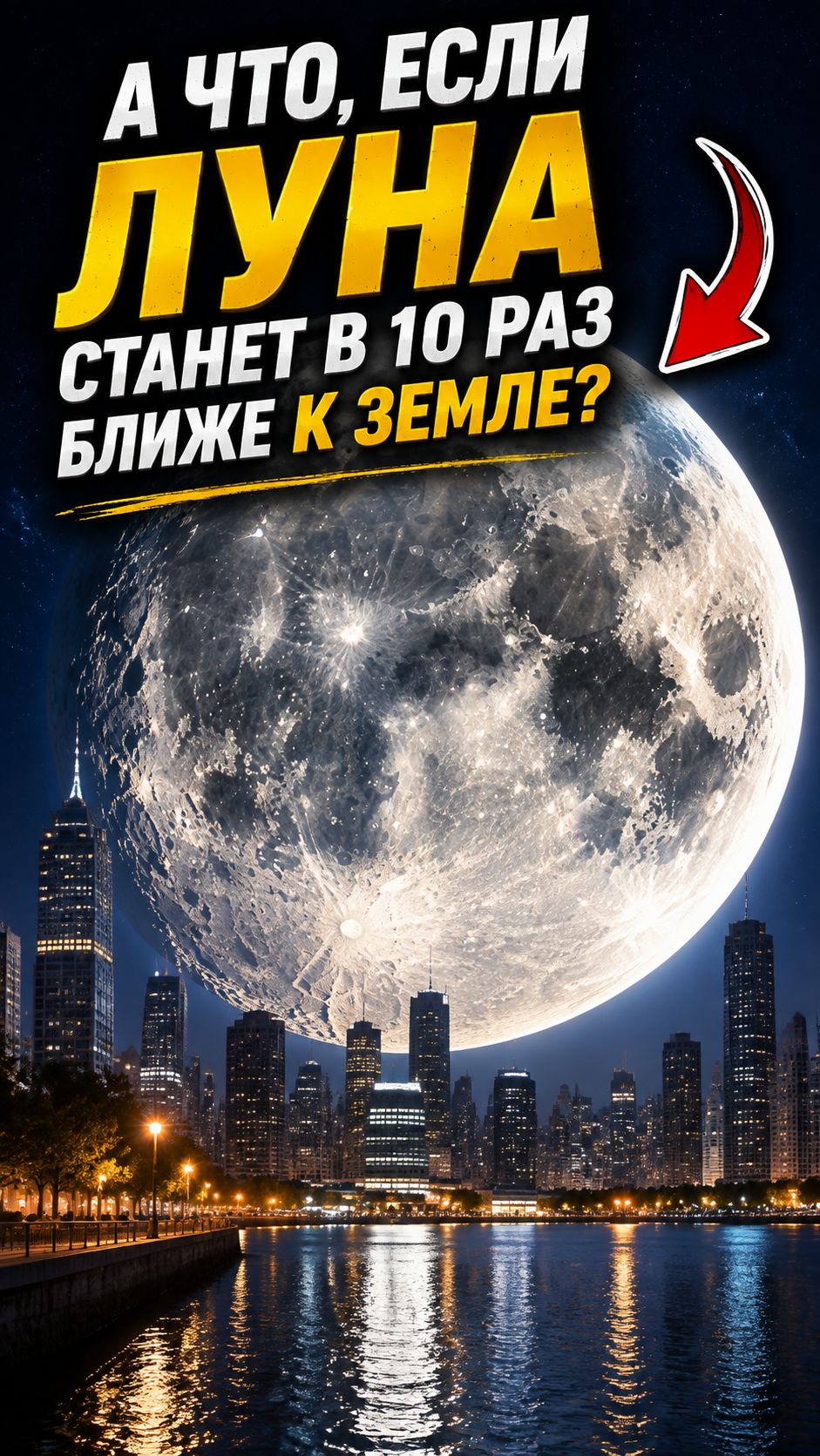 А ЧТО, ЕСЛИ ЛУНА СТАНЕТ В 10 РАЗ БЛИЖЕ? 😱🌕