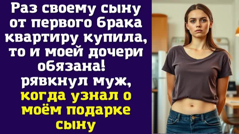 Раз своему сыну от первого брака квартиру купила, то и моей дочери обязана — рявкнул муж, когда