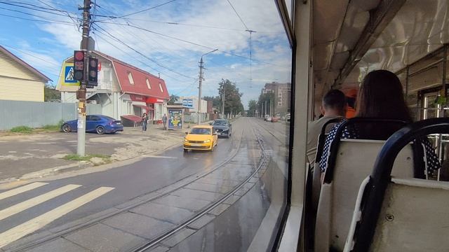 Поездка на трамвае 71-619 КТМ 19 БОРТ 32 ПО МАРШРУТУ 1/12