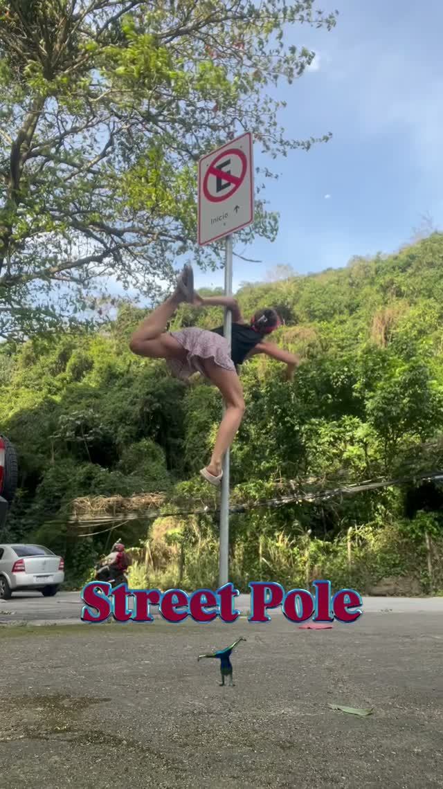 Уличный Pole Dance под рэпчик