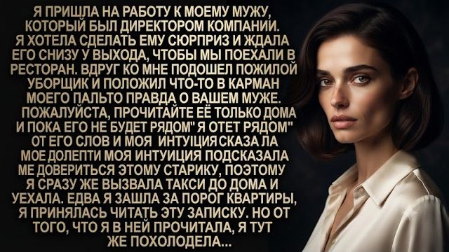 Уборщик положил записку в карман моего пальто. Когда я прочитала её — онемела. Аудио-рассказ!