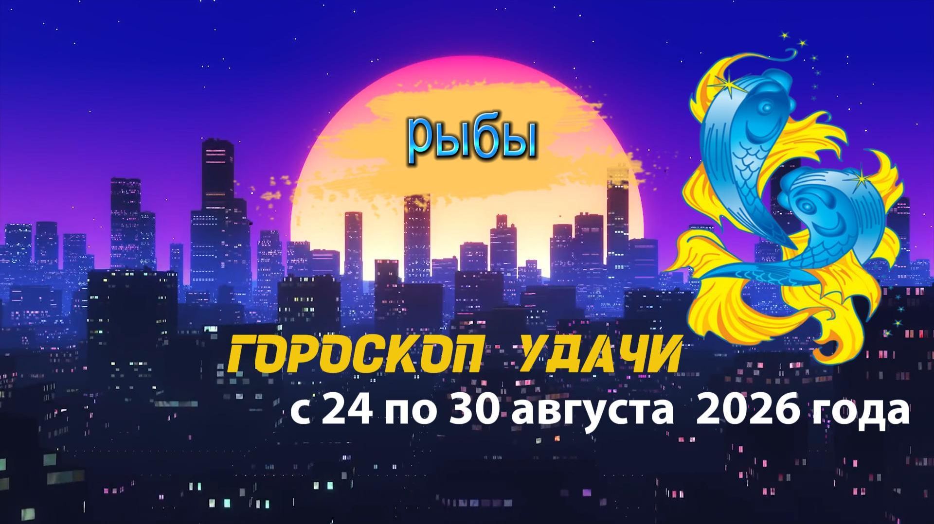 Гороскоп удачи на неделю с 24 по 30 августа 2026 года. Рыбы