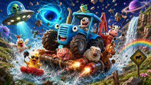 Синий трактор, развивающие игры для детей.