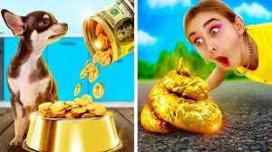 Если бы Миллионеры Приютили Собаку # Жизнь Собаки в Богатой vs Бедной Семье
