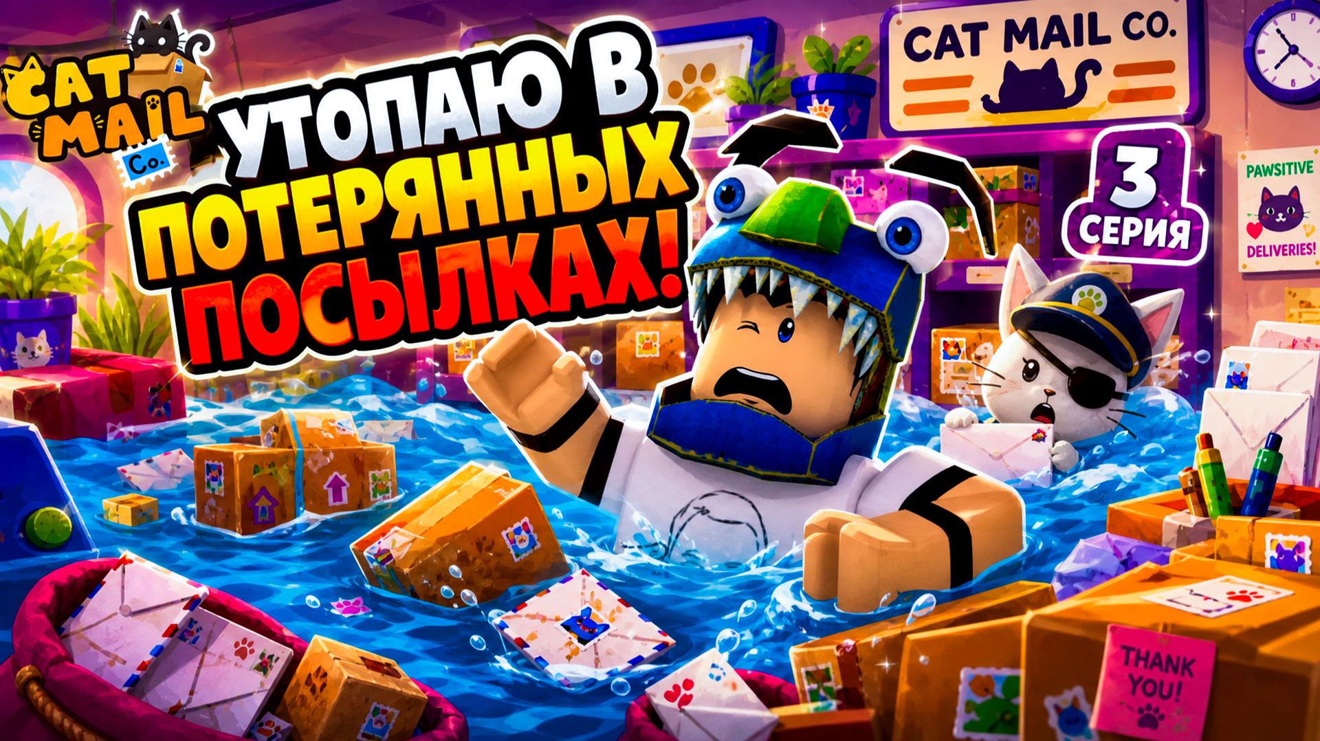 СПАСАЙТЕ ВСЕ КТО МОЖЕТ! Я УТОПАЮ В ПОСЫЛКАХ! (КОШАЧЬЯ ПОЧТА) 3 СЕРИЯ - Cat Mail Co.