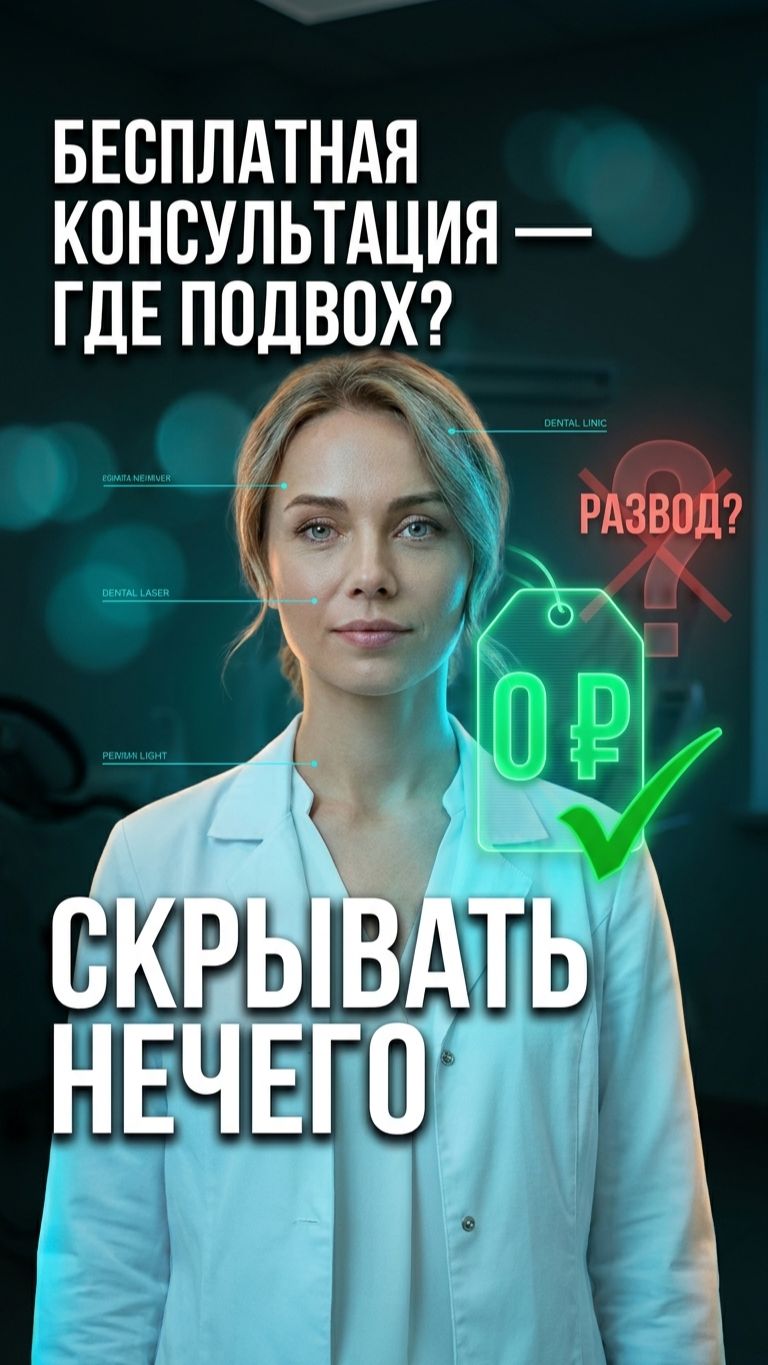 Бесплатная консультация = разведут на деньги? 🦷 Нет.