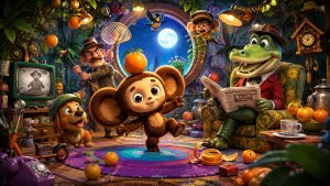 Чебурашка, развивающие игры для детей.