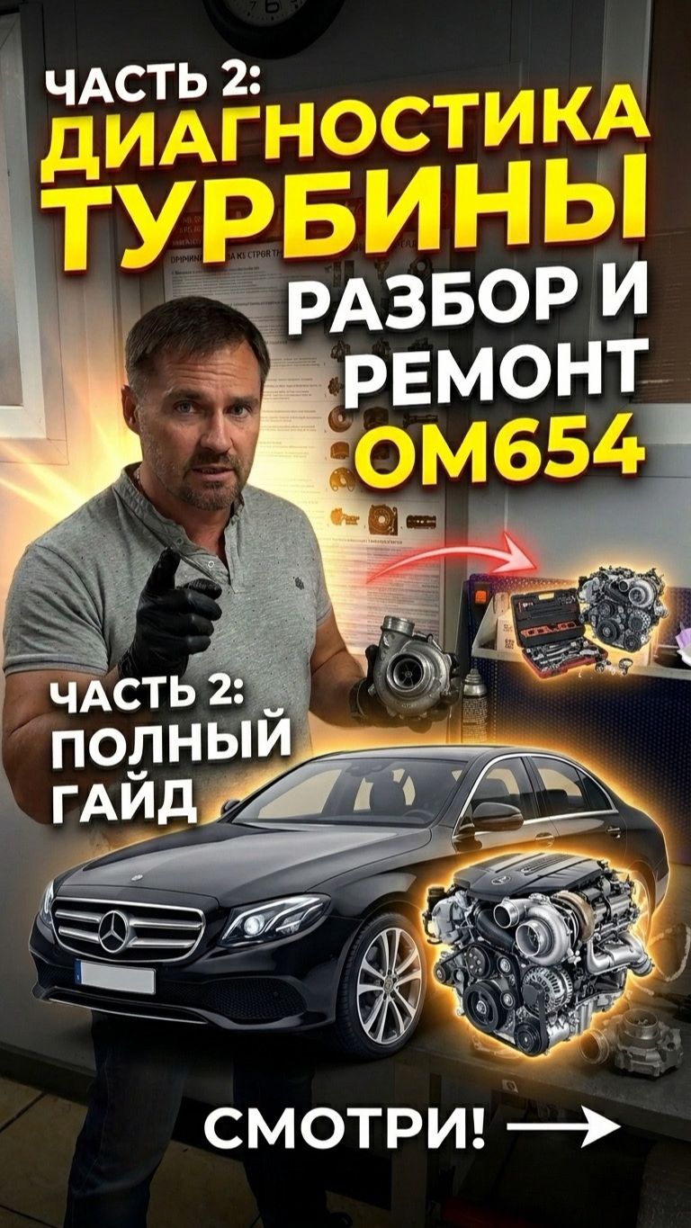 Mercedes-Benz OM 654. Турбине необходим ремонт. Проверяем актуатор турбины? Часть-2.
