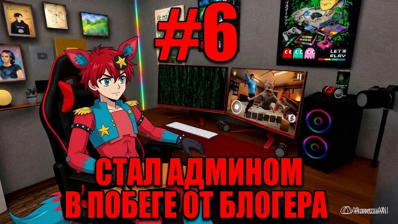 Стал админом в побеге от блогера.😎 Прохождение игры Побег от блогера #6🦊🦊🦊