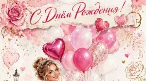 Доченька, с Днём Рождения! Музыкальная открытка, которая согреет душу 💐✨