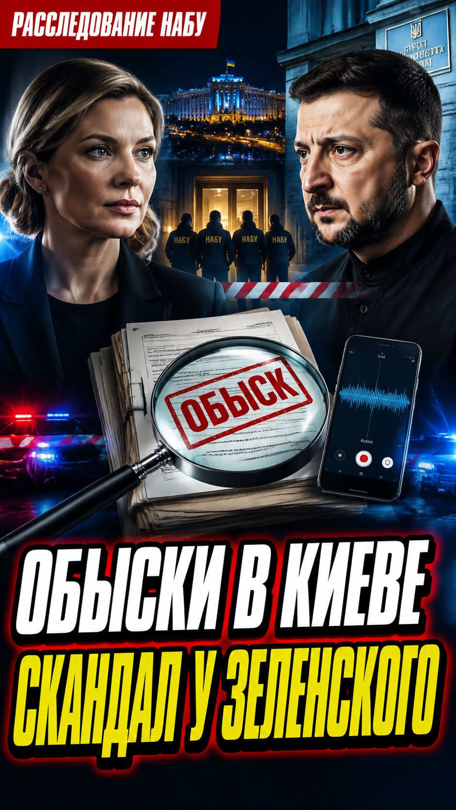 Обыски в Киеве. Скандал у Зеленского
