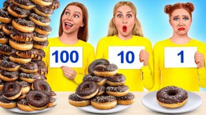 1, 10 или 100 Слоев еды Челлендж _ Сумасшедший челлендж