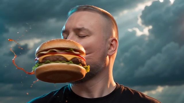 Бургером по лицу