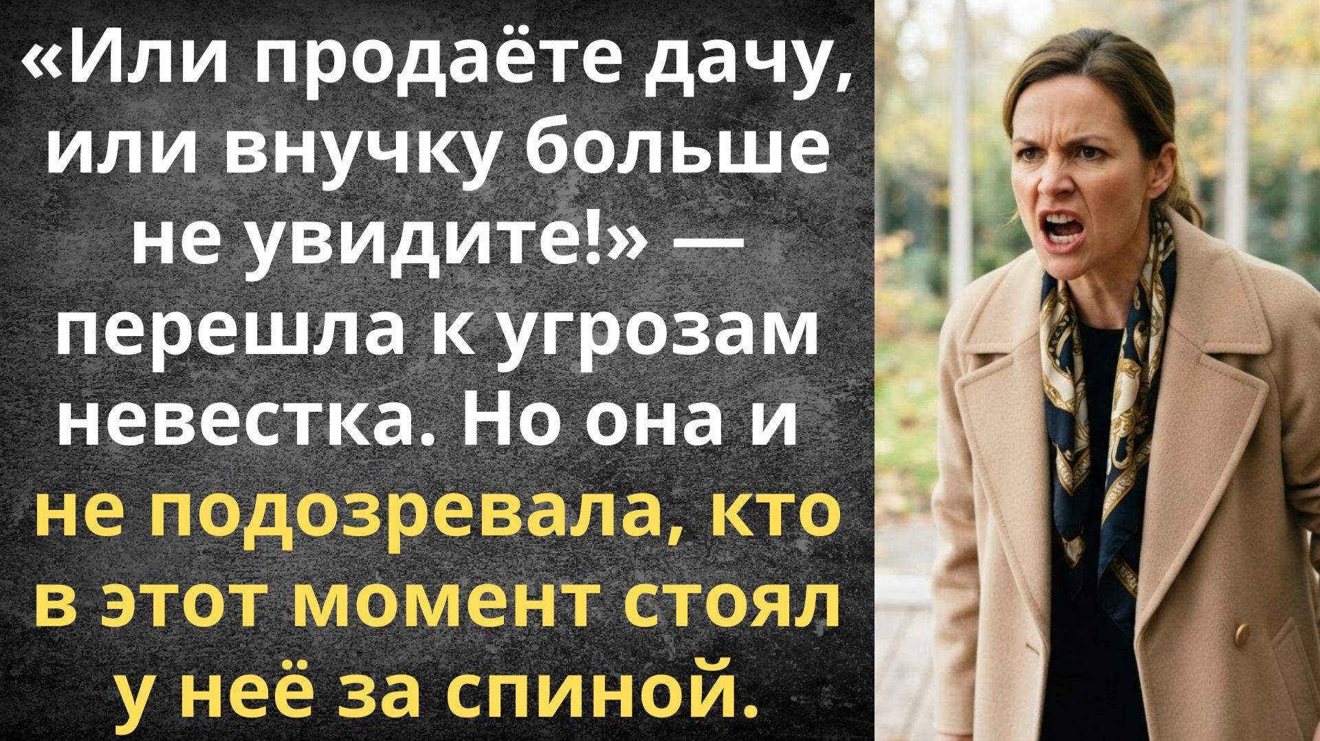 Или продаёте дачу, или внучку больше не увидите! | Истории из жизни