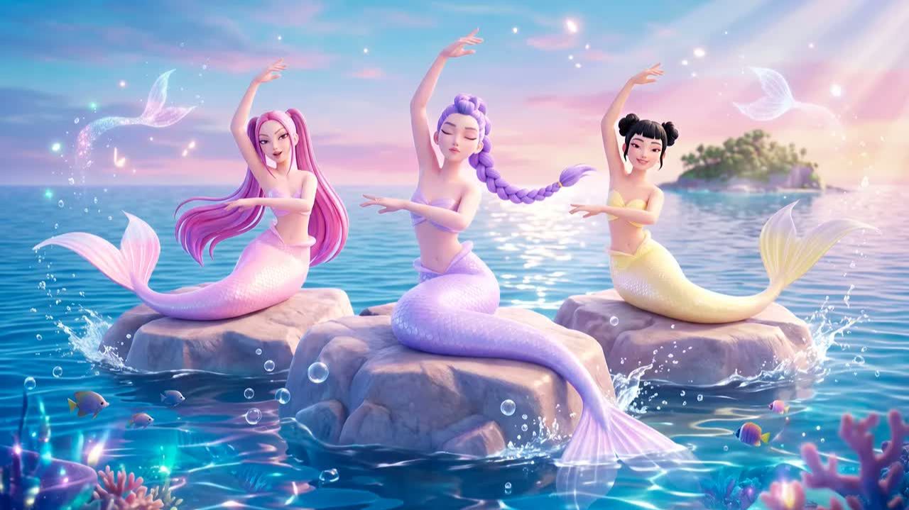 Челлендж по йоге с русалкой 🧜♀️🧘♀️ [KPop Охотники на демонов]