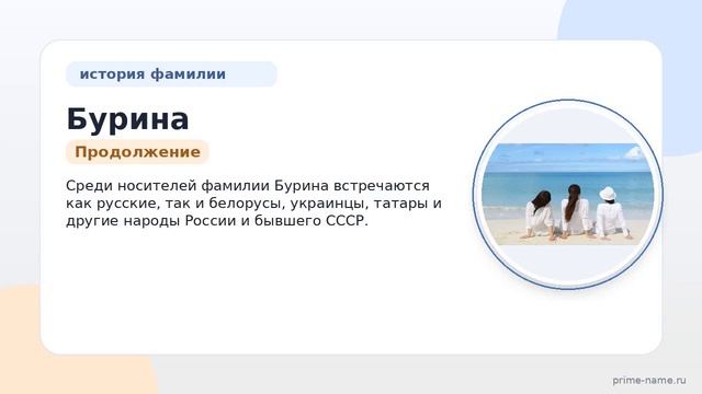 Бурина: исторический экскурс в происхождение значение и склонение фамилии