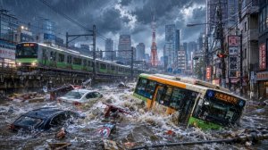 23.08.2026 - Экстремальные осадки в Японии❗ Под водой города Тода, Сайтама и Агео❗