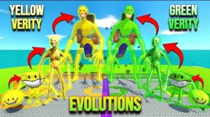 ВЕРИТИ: ЖЁЛТАЯ КОМАНДА 🟡 🆚 ЗЕЛЁНАЯ КОМАНДА 🟢 | ВСЕ ФОРМЫ ЭВОЛЮЦИИ 🔥