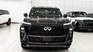 Infiniti QX80 2026 года в черном цвете — крупный семейный внедорожник класса «ультралюкс» Обзор авто