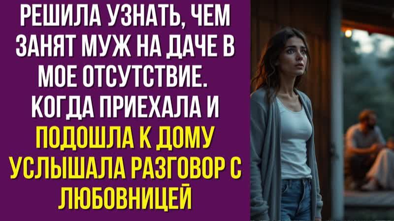 Решила узнать, чем занят муж на даче в мое отсутствие. Когда приехала и подошла к дому услышала