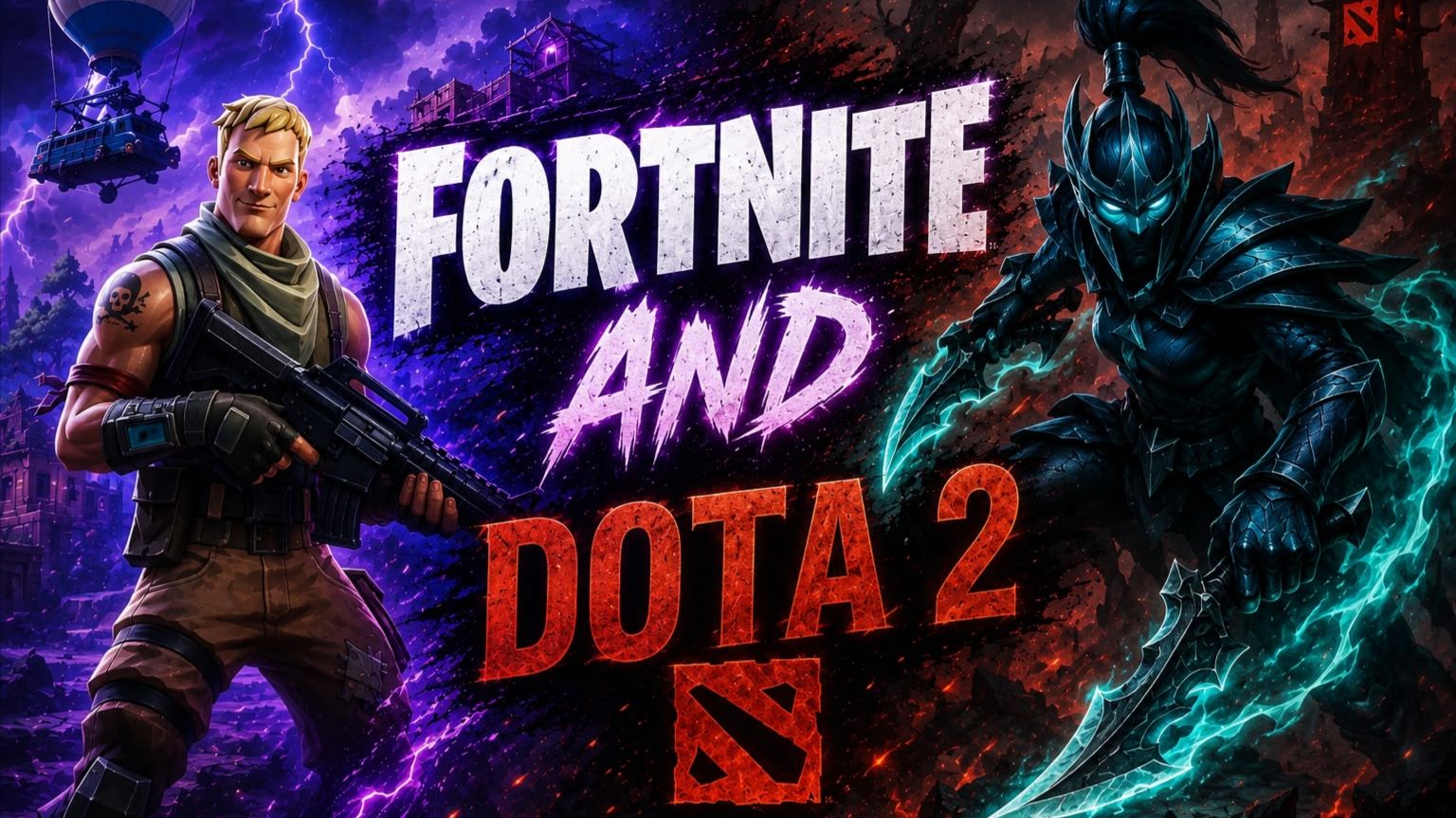 Fortnite→Dota2, бегаем и орём!