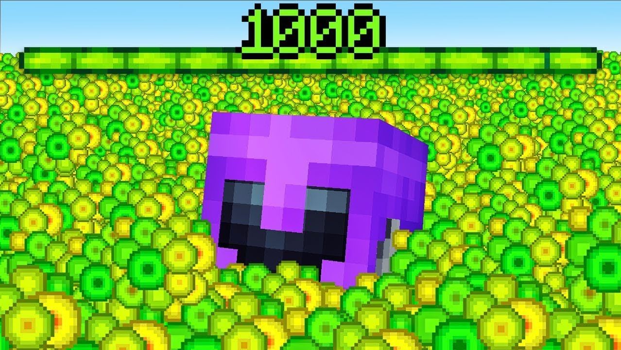 Я достиг 1000-го уровня в Minecraft на режиме выживания