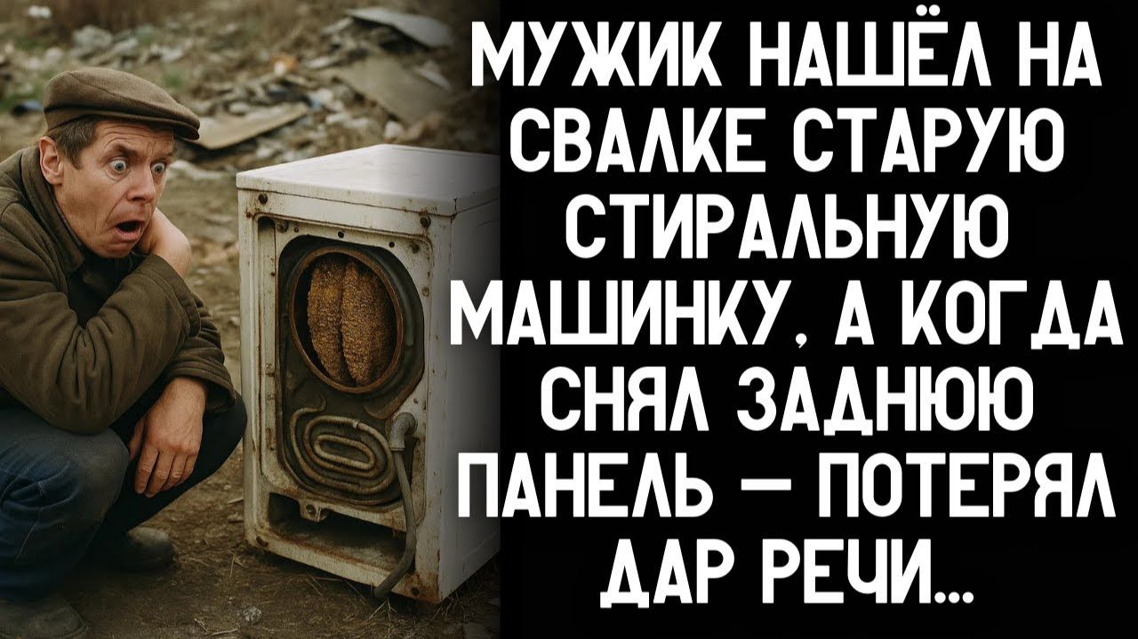 Мужик нашёл на свалке стиралку, снял панель — и потерял дар речи. Аудио-рассказ!