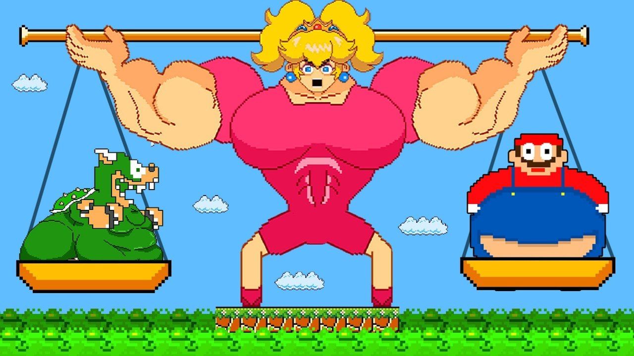 САМАЯ БОЛЬШАЯ БИТВА МЫШЦ В СУПЕР МАРИО БРОС!  GAME UP