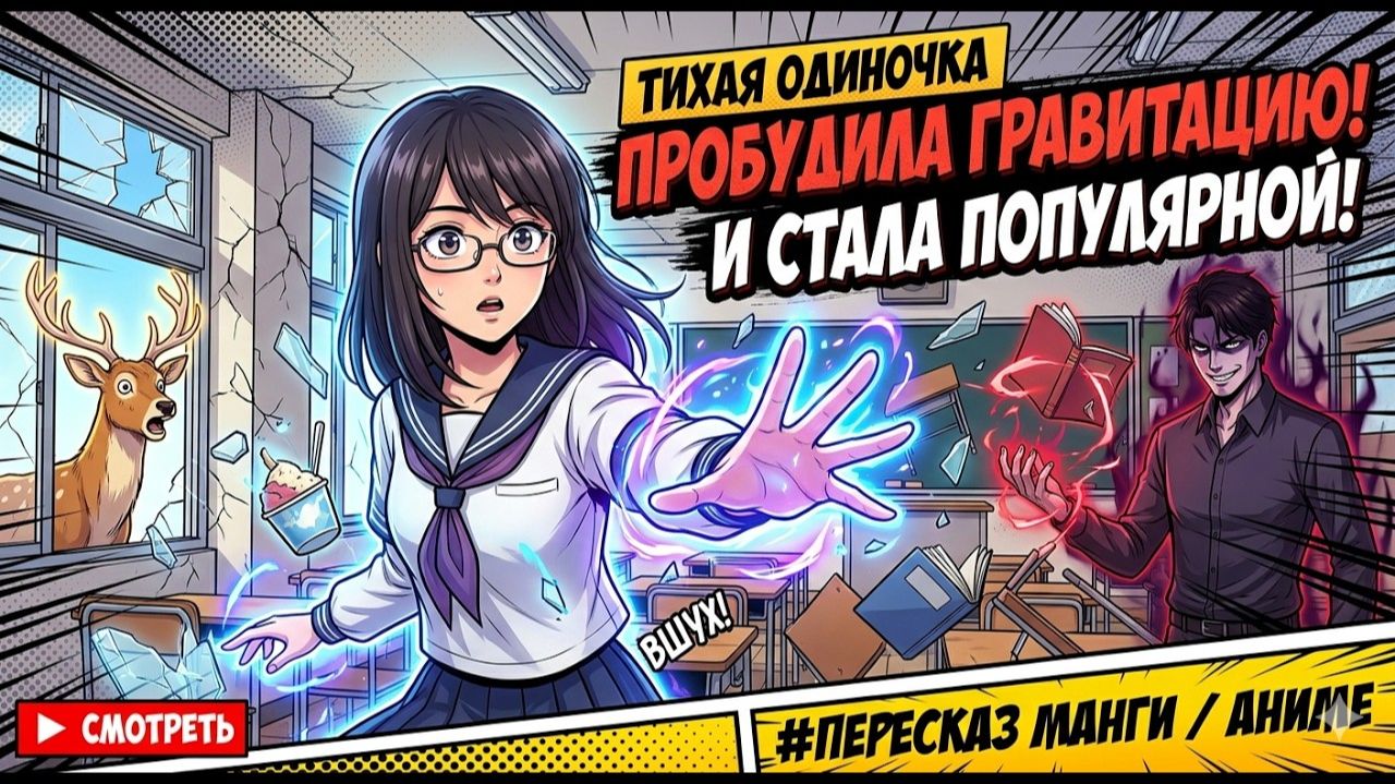 Тихая ОДИНОЧКА пробудила силы ГРАВИТАЦИИ и стала самой ПОПУЛЯРНОЙ! 😱 _ Пересказ Аниме_Манги