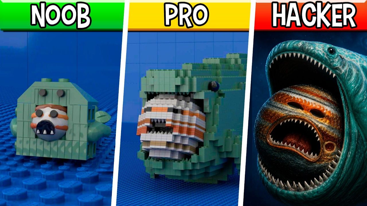LEGO БЛУП Пожирает ЮПИТЕР - Noob, Pro, HACKER! Восстание ЛУНЫ