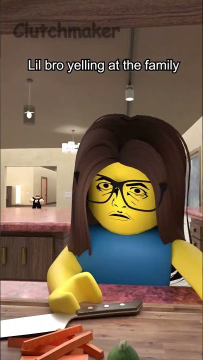 Lil Bro Yelling At The Family 💀 #shorts #robloxanimation #roblox #fypp #memes