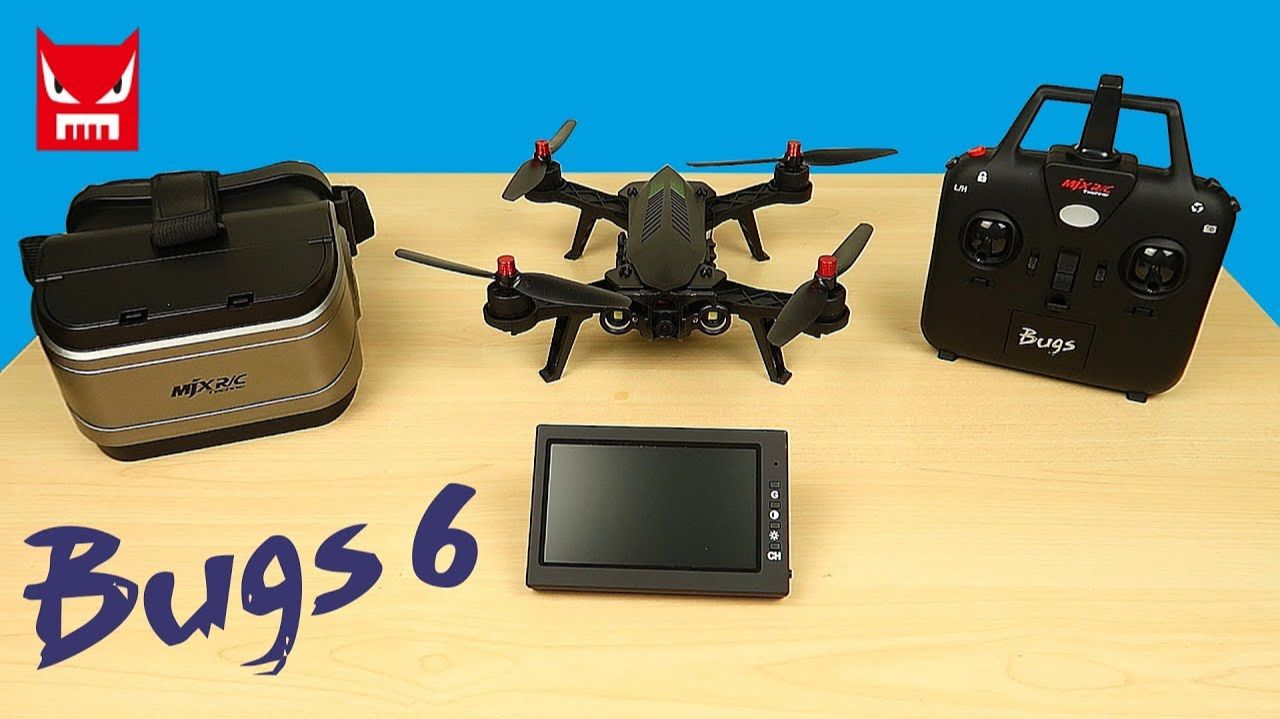Квадрокоптер MJX Bugs 6 C Монитором и Шлемом для FPV. Посылка из Китая. Обзор. Alex Boyko